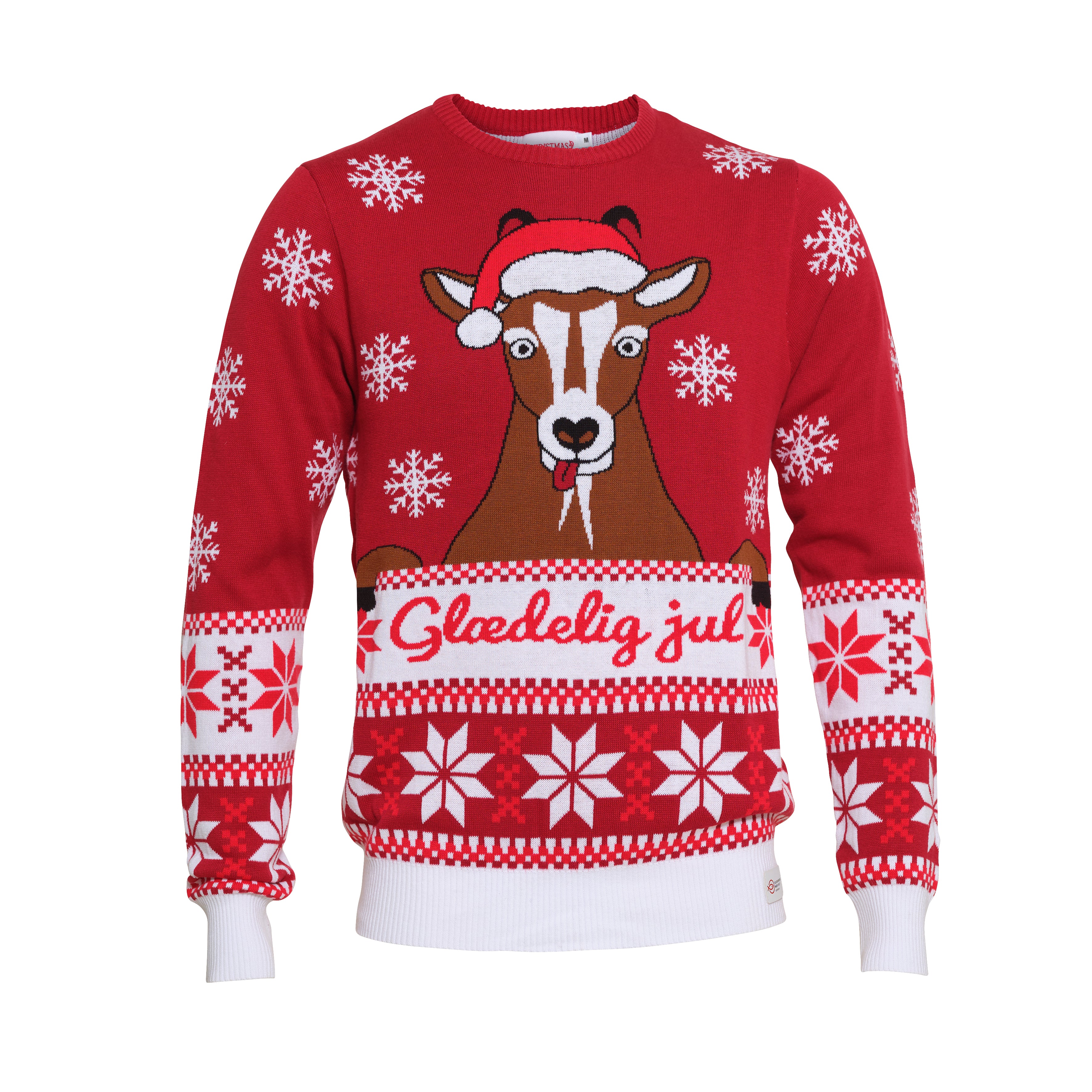 En julesweater med et rensdyr og citatet